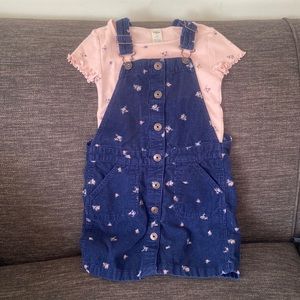 OshKosh b’gosh girls floral corduroy skirtall size 7 GUC!